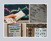 Tipos de cambio en diversas "casas de cambio" de Santa Cruz (Foto: Economy)