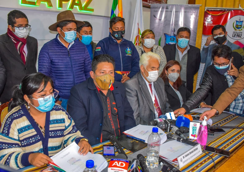 El COED de La Paz se reuni&oacute; y descart&oacute; la cuarentena. Foto: Gobernaci&oacute;n de La Paz