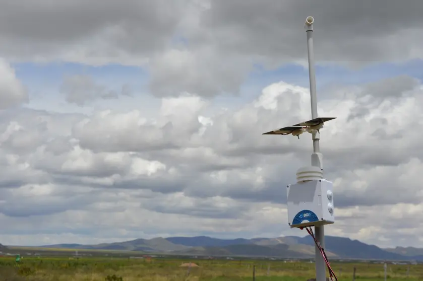Uno de los dispositivos metereol&oacute;gicos del BDP instalados en La Paz