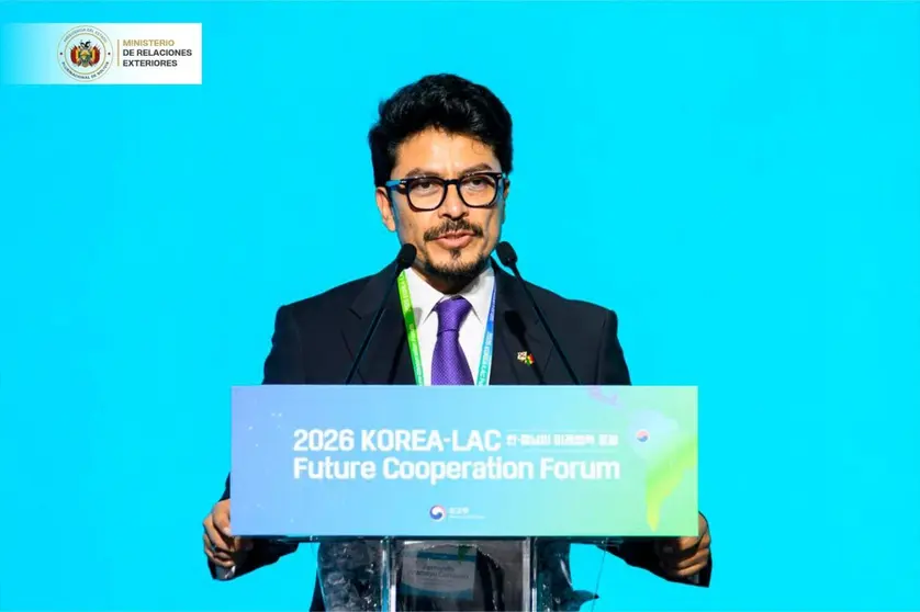 El Canciller Fernando Aramayo Carrasco, en el Foro Corea&ndash;Am&eacute;rica Latina sobre Cooperaci&oacute;n Futura 2026.