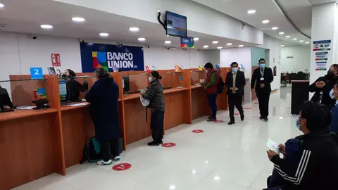 Una agencia de Banco Uni&oacute;n en Santa Cruz de la Sierra. Foto: BUN
