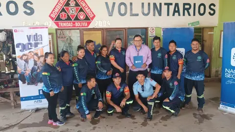 Nacional Seguros apoya al Grupo de Bomberos Voluntarios de Bomberos de Trinidad