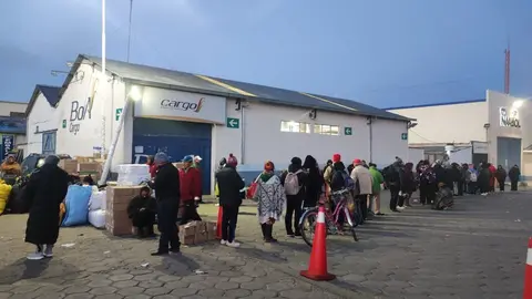 La estaci&oacute;n de recojo de encomiendas de BoA en el aeropuerto de El Alto. Foto: ABI.