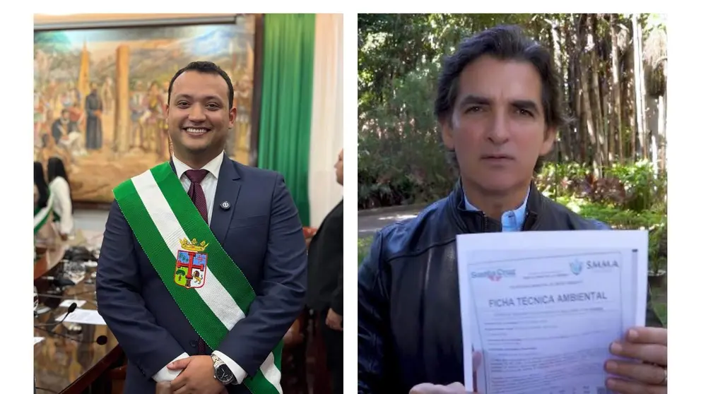 Concejal Jos&eacute; Hugo Antelo, Manuel Saavedra Alcalde de Santa Cruz