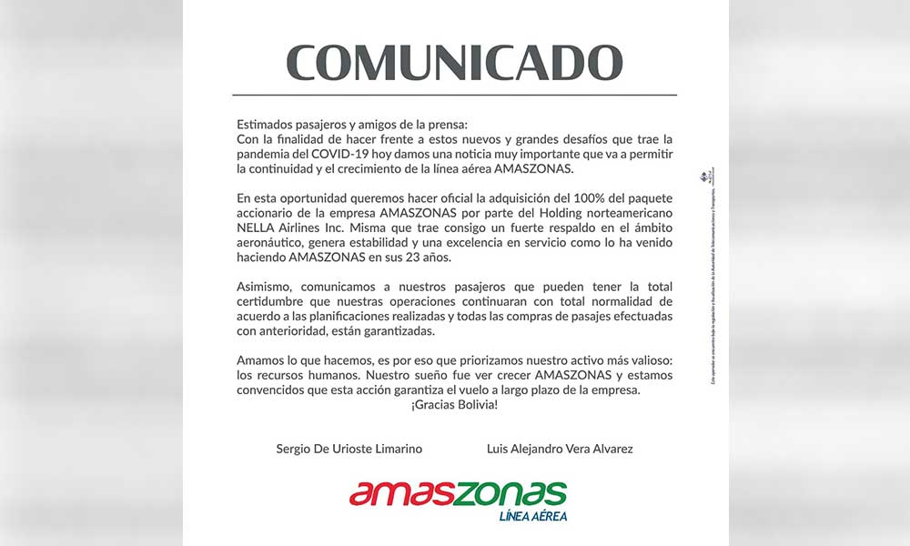 AMASZONAS-COMUNICADO