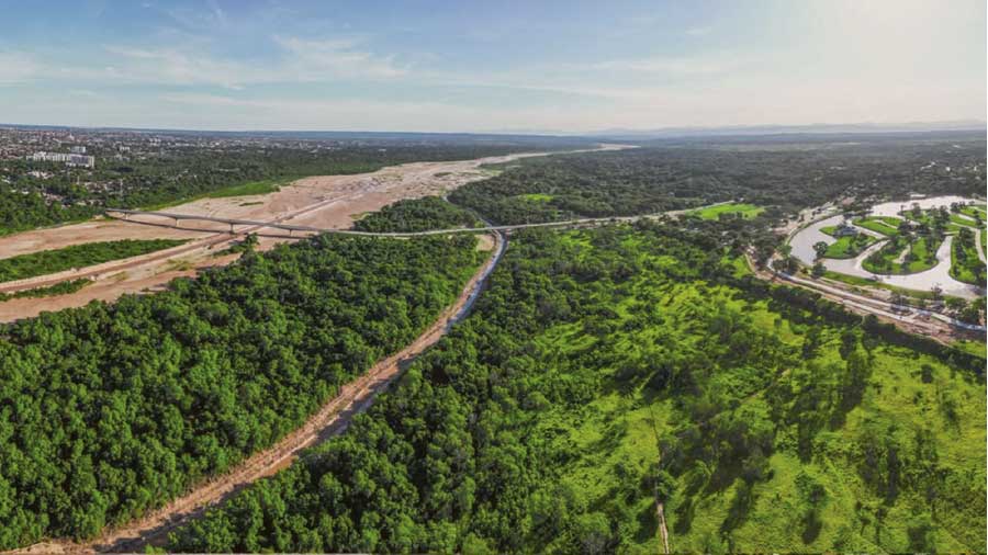 Acceso. En el puente Urubó Village se invirtieron $us 13 millones