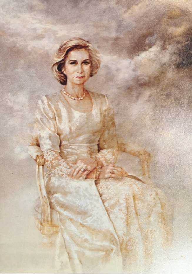 Retrato oficial. Reina Sofía de España.