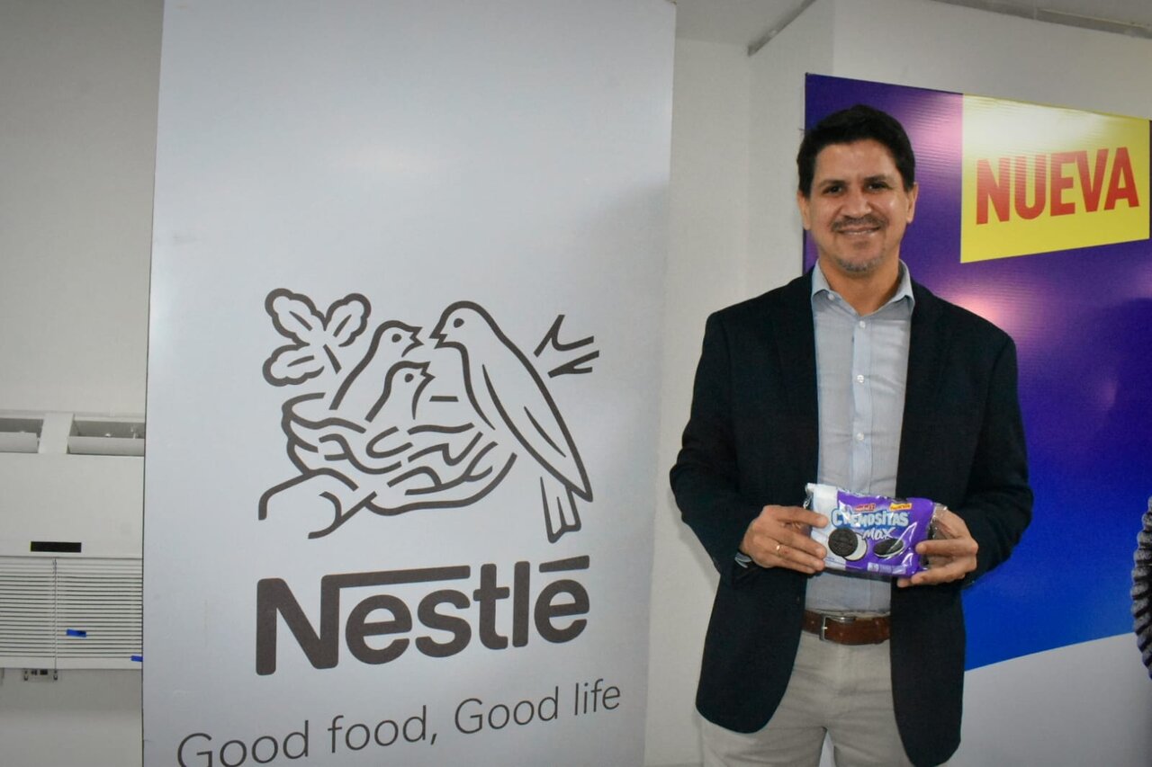 Jorge Peña, Country Manager Nestlé Bolivia, lanzamiento del nuevo producto. (Foto: Economy)